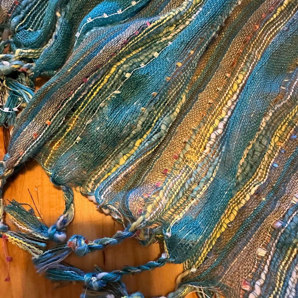 Sparkly Aqua Scarf
